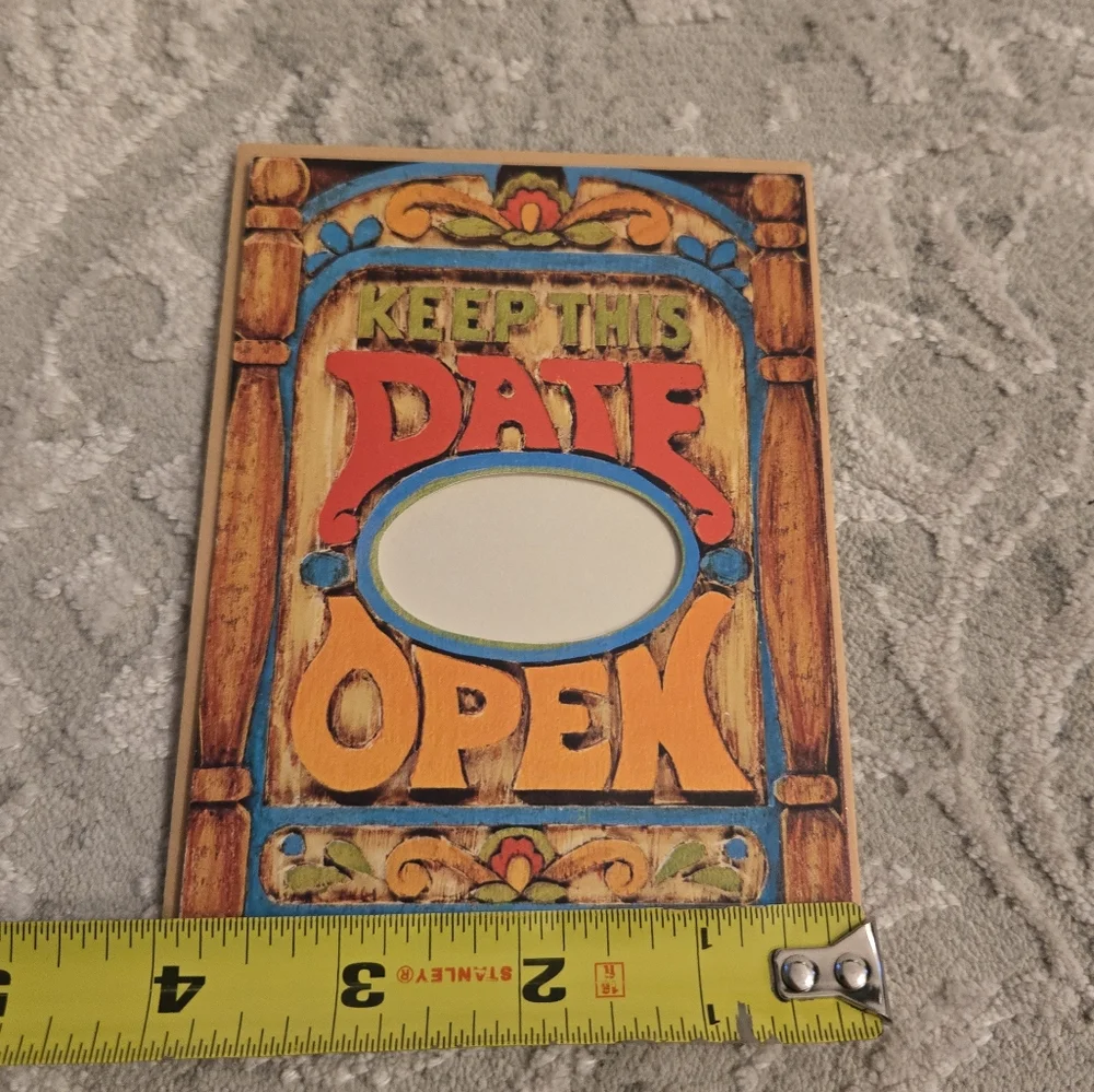 Vintage Colorful 'Keep This Date Open' Card